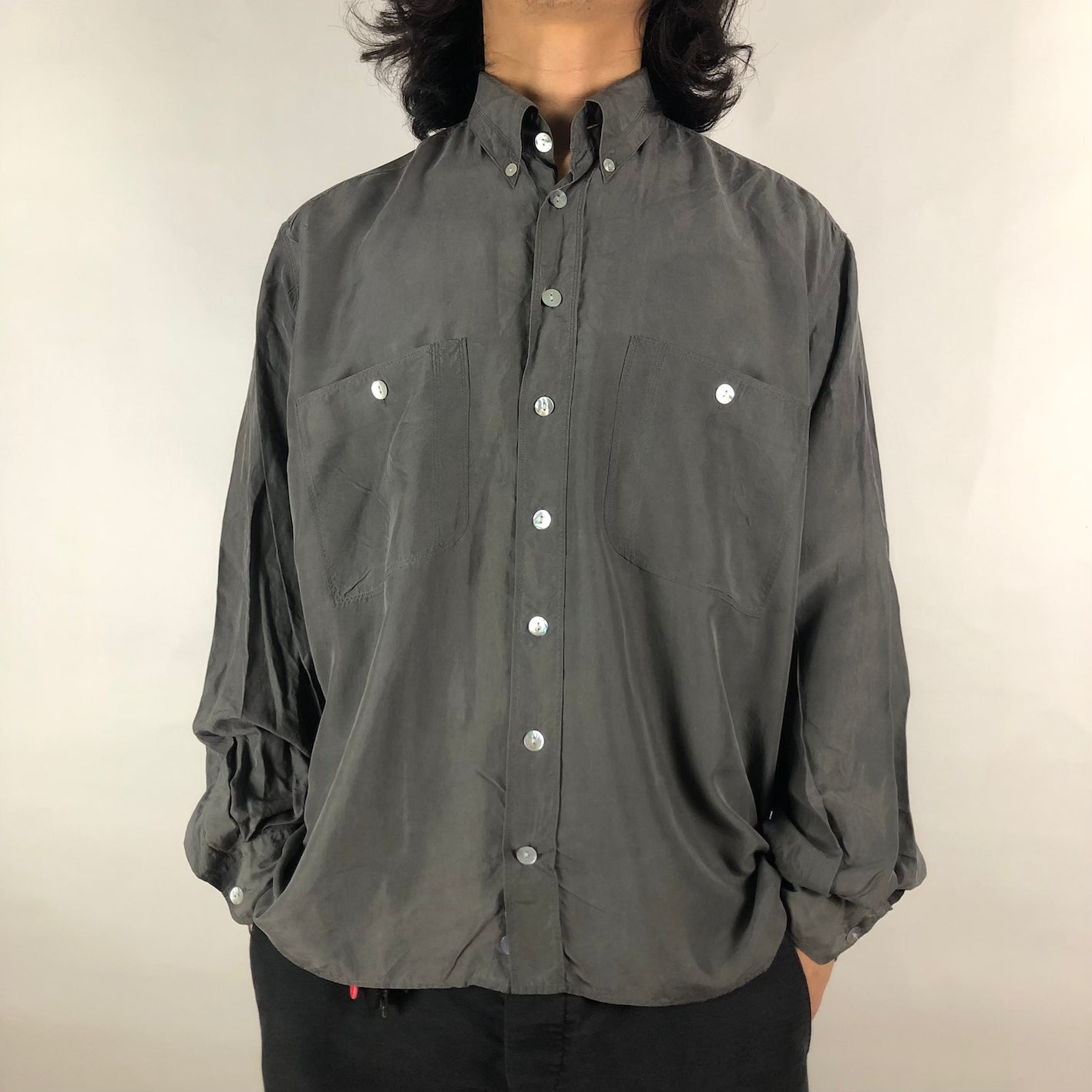 Vintage “GERGIO” Silky Shirts (L)