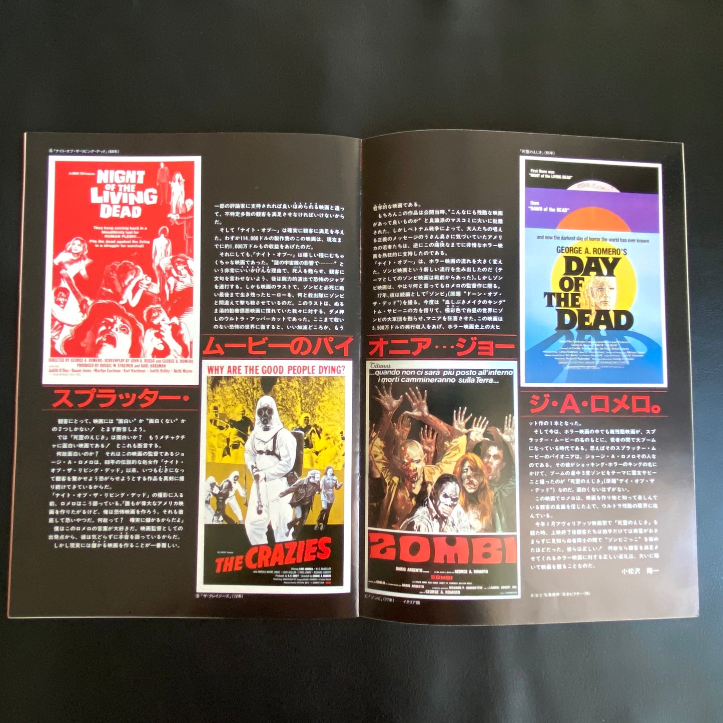 Day of the Dead movie pamphlet japanese version
