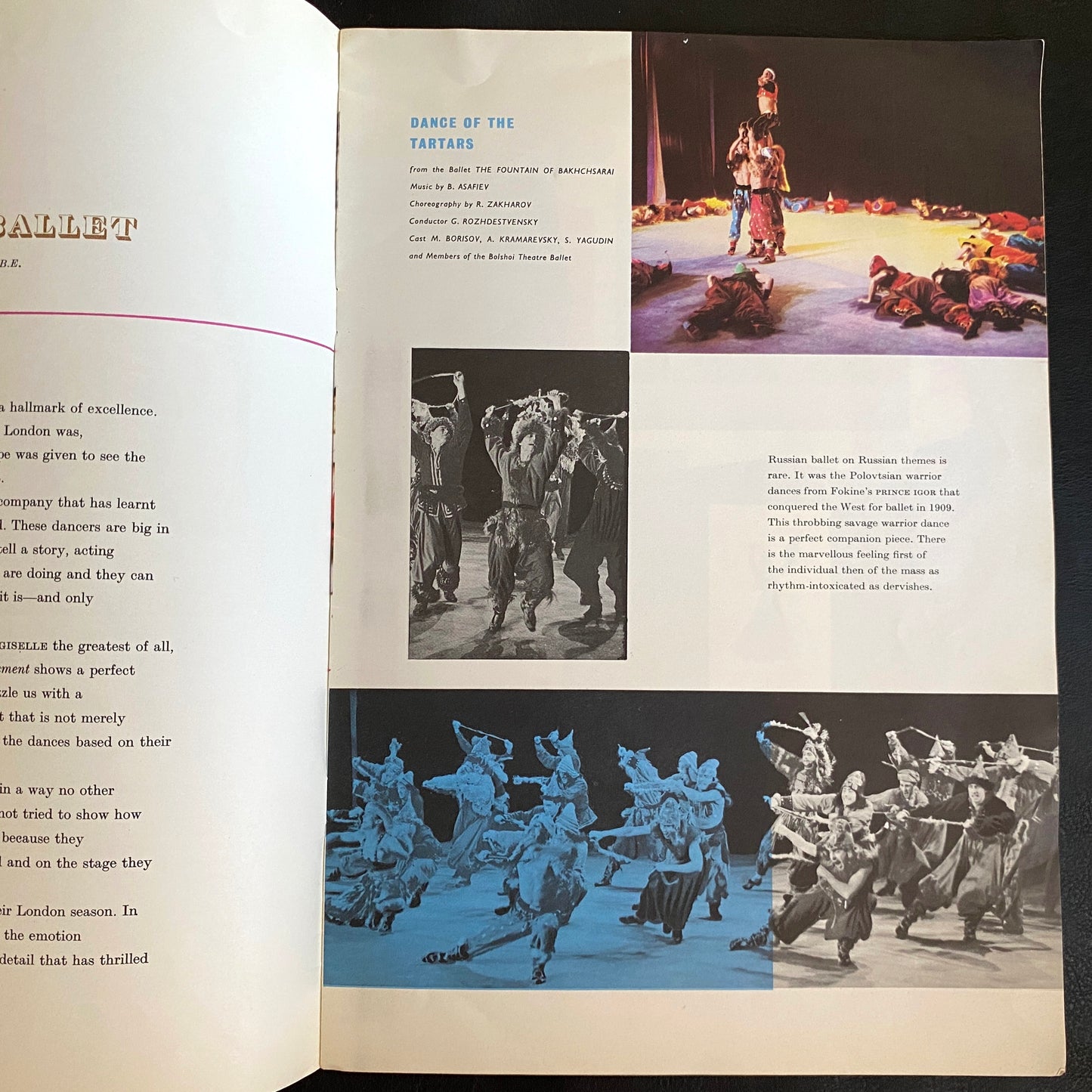 THE BOLSHOI BALLET FILM PROGRAM BOOKLET Paul CZINNER CLASSICAL Opera Interest