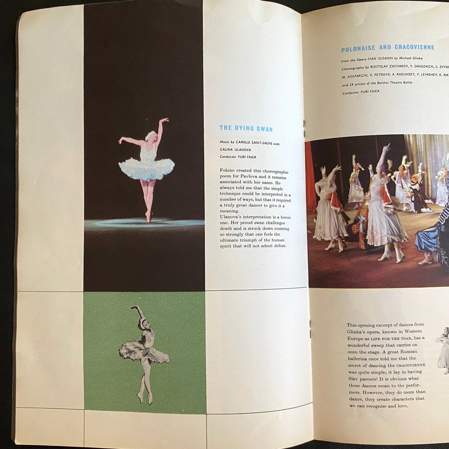 THE BOLSHOI BALLET FILM PROGRAM BOOKLET Paul CZINNER CLASSICAL Opera Interest