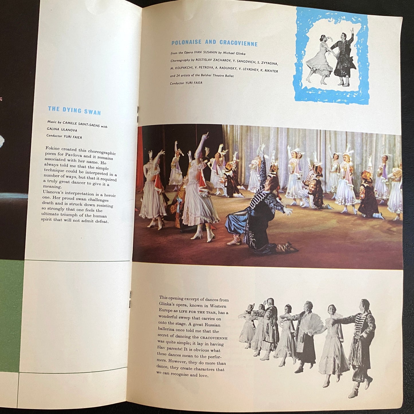 THE BOLSHOI BALLET FILM PROGRAM BOOKLET Paul CZINNER CLASSICAL Opera Interest