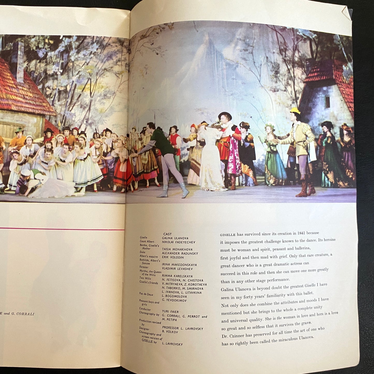 THE BOLSHOI BALLET FILM PROGRAM BOOKLET Paul CZINNER CLASSICAL Opera Interest