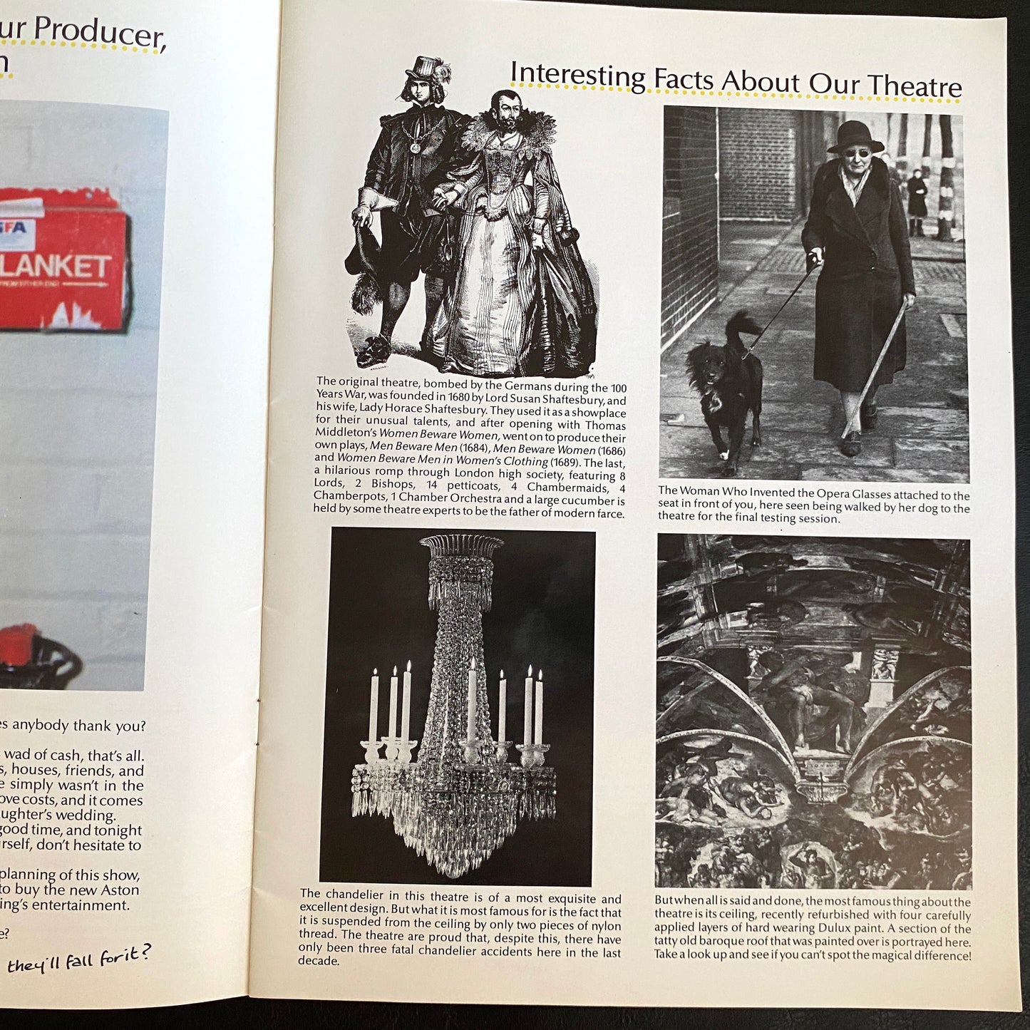 Rowan Atkinson, The New Revue, Tour Programme