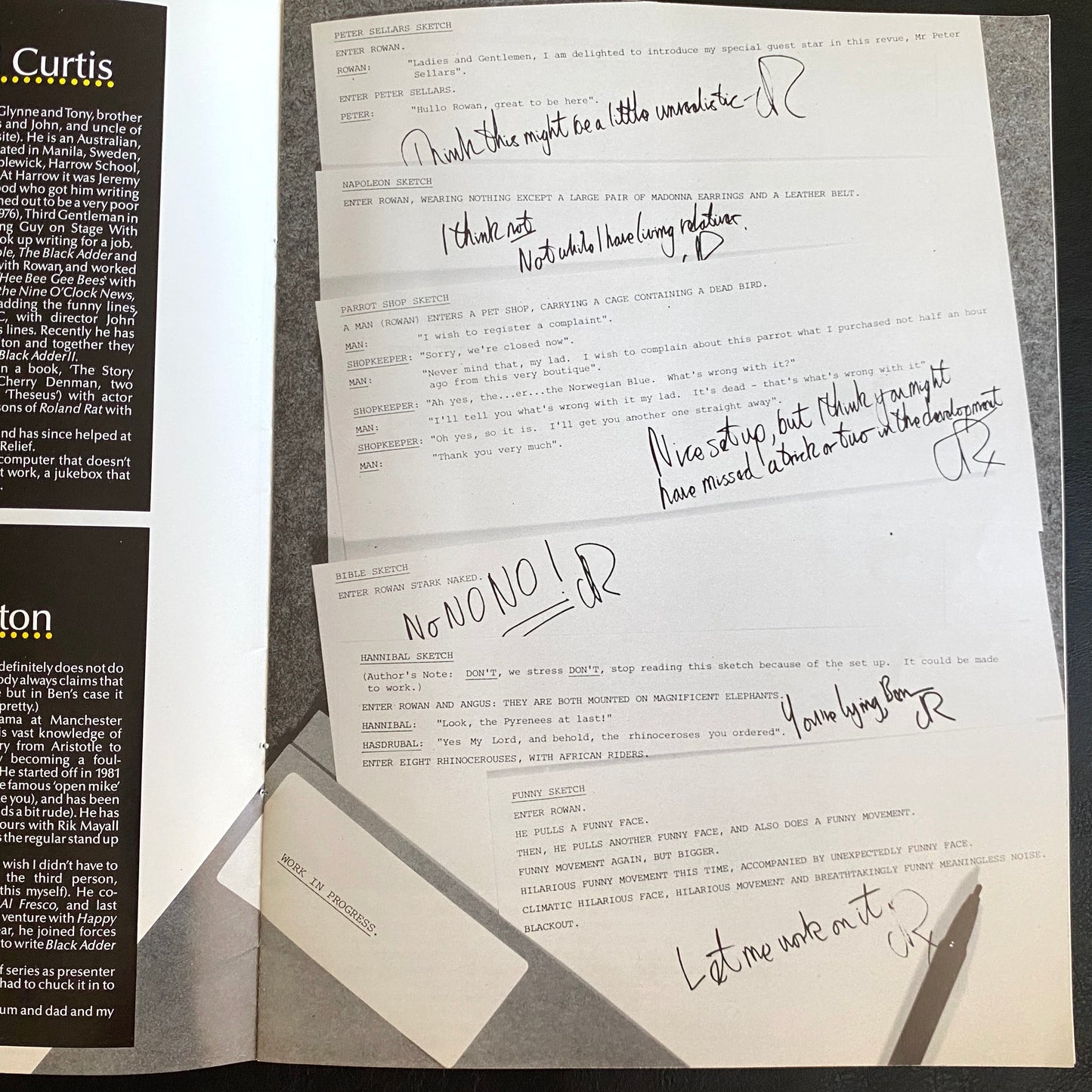 Rowan Atkinson, The New Revue, Tour Programme