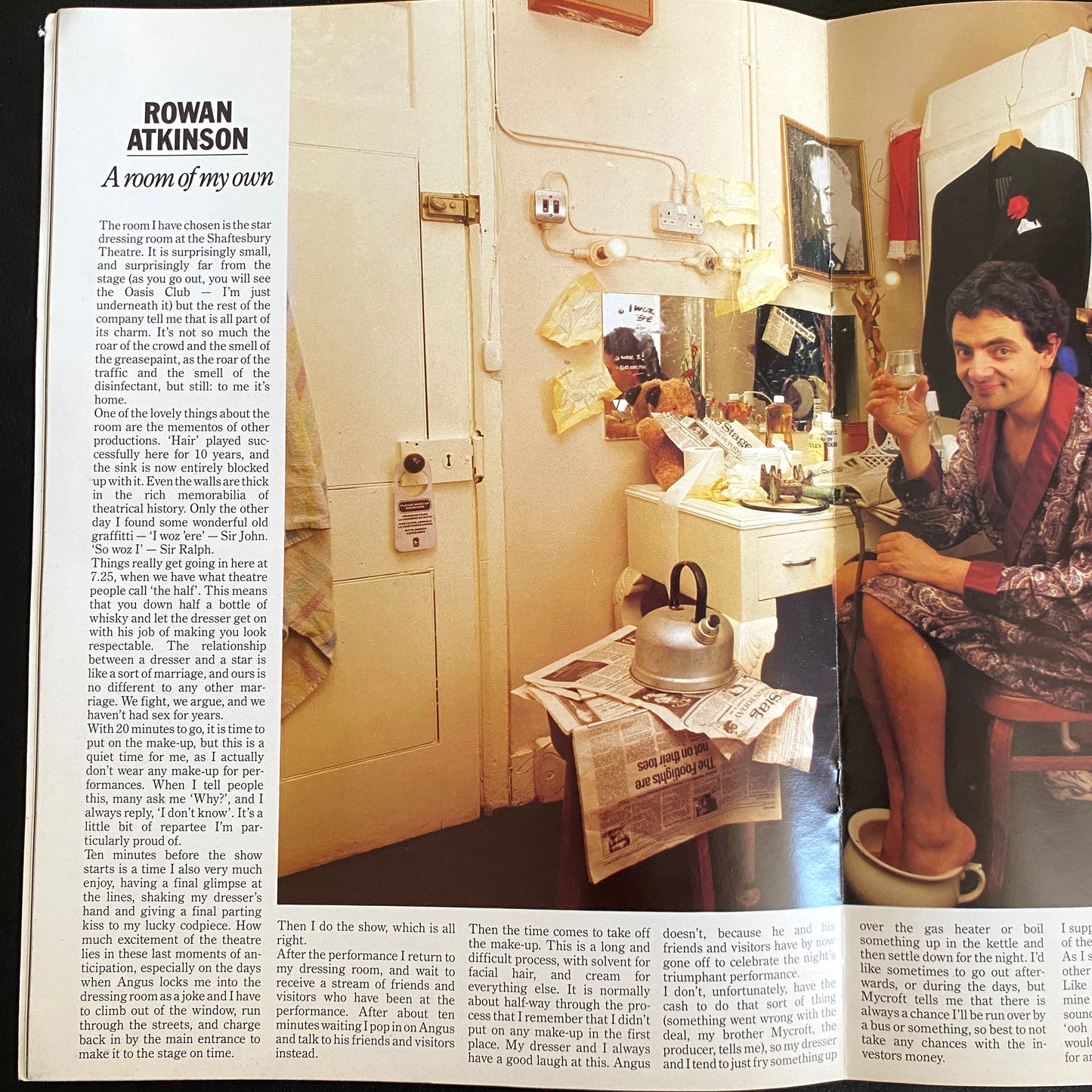 Rowan Atkinson, The New Revue, Tour Programme