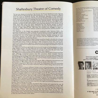 Rowan Atkinson, The New Revue, Tour Programme