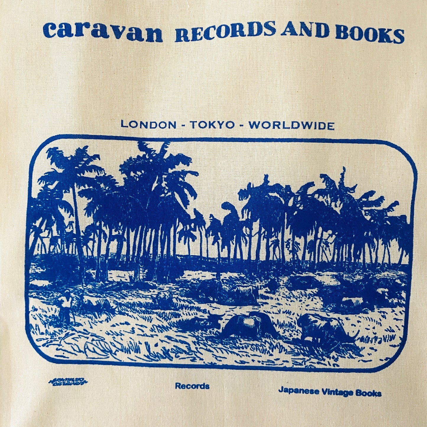 CARAVAN RECORDS AND BOOKS TOTE BAG
