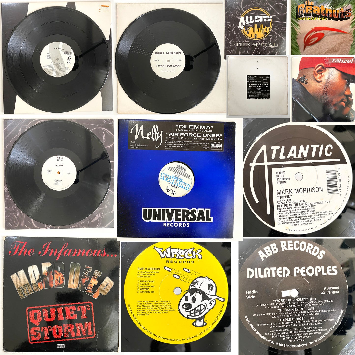 HIPHOP 12-inch and LP Records - JOB LOT - 60 Records Set - VG Condition